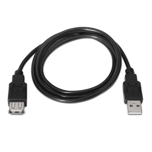 Nanocable Cabo USB 2.0 Tipo A para USB Tipo A Macho/Fêmea 3m Preto