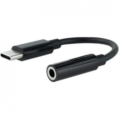 Nanocable Adaptador de Áudio USB-C para Jack 3.5 Macho/Fêmea 11cm Preto