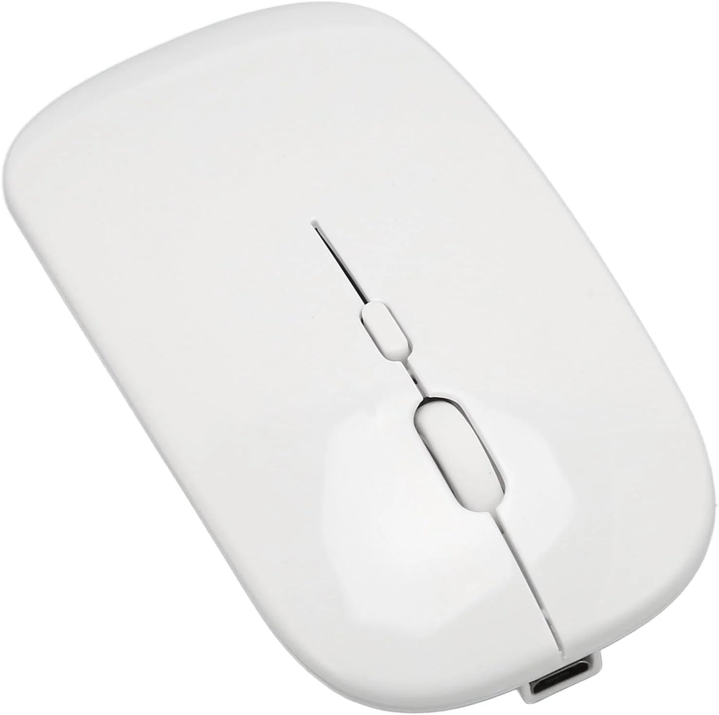 Rato Sem Fios Recarregável 2 em 1 Bluetooth + USB 2,4G 1600 DPI Ergonómico Branco