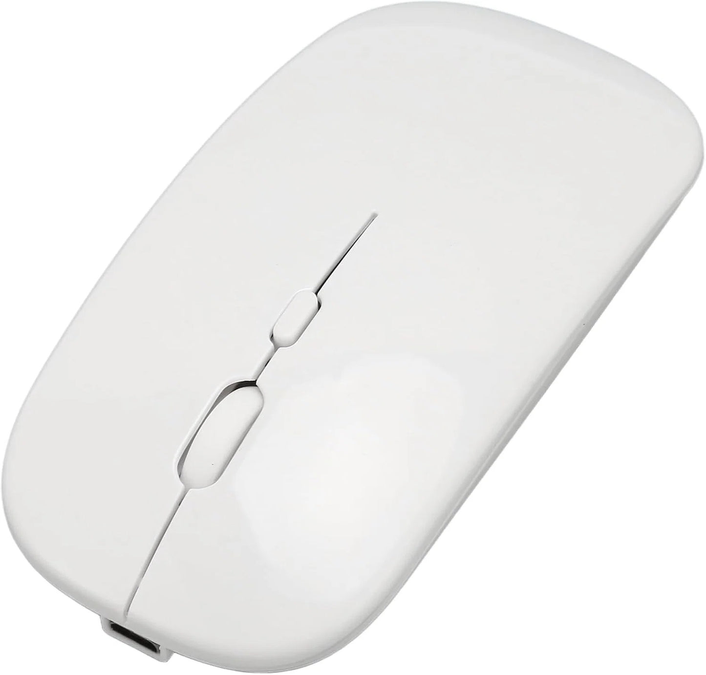 Rato Sem Fios Recarregável 2 em 1 Bluetooth + USB 2,4G 1600 DPI Ergonómico Branco
