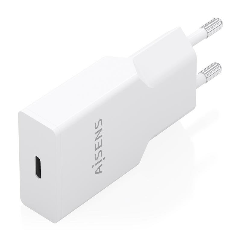 Carregador Aisens Ultra Fino GaN 20W USB-C PD3.0 Branco