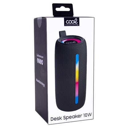 Cool Desk Coluna Portátil Bluetooth Rádio FM/USB/MicroSD 10W Preta