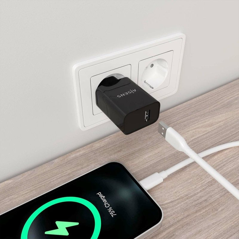 Aisens A110-0854 Carregador de Alta Eficiência USB 10W 5V/2A Preto