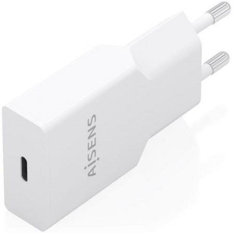 Carregador Aisens Ultra Fino GaN 20W USB-C PD3.0 Branco