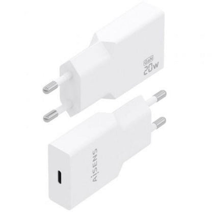 Carregador Aisens Ultra Fino GaN 20W USB-C PD3.0 Branco