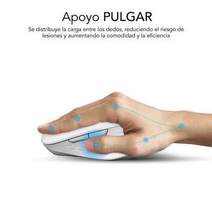 Subblim Curve Ergo Dual Rato Ergonómico Sem Fios Branco