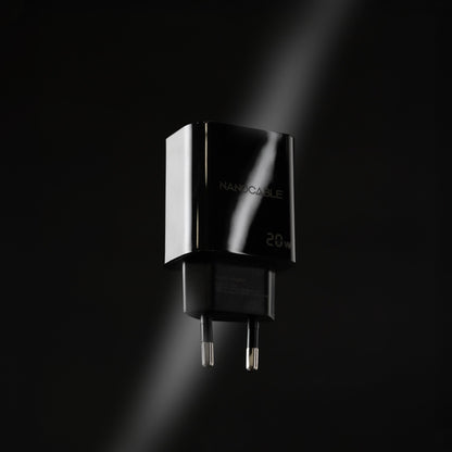 Nanocable 10.10.2006 20W 1xUSB-C Preto Carregador de Parede Universal PD