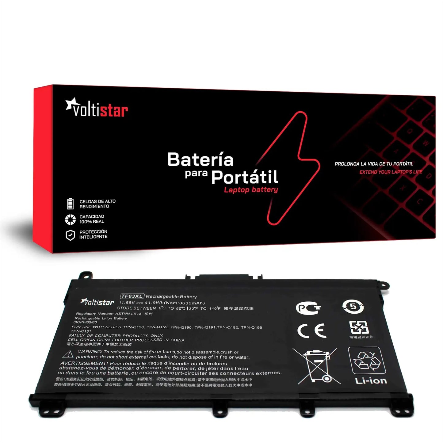BATERÍA PARA PORTÁTIL HP PAVILION 340 G5 348 G5 L11421-421 L11119-855 HT03XL 11.55V