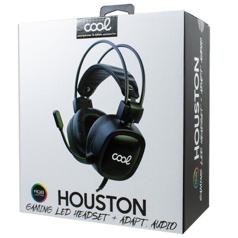 Cool Houston Headset Gaming PC / PS4 / PS5 / Xbox Preto