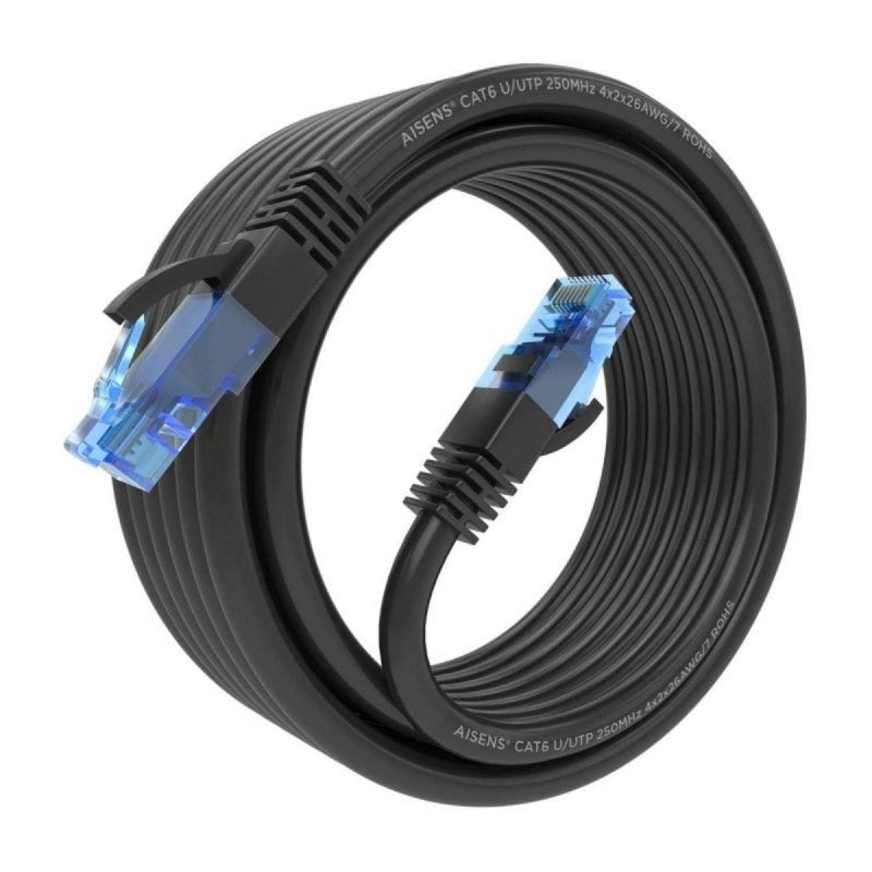Cabo de Rede Aisens Cat.6 UTP AWG26 CCA 4m Preto RJ45