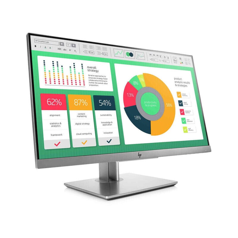 Monitor Recondicionado HP 21.5" Elitedisplay e223, Full Hd ,Hdmi, Vga, Displayport
