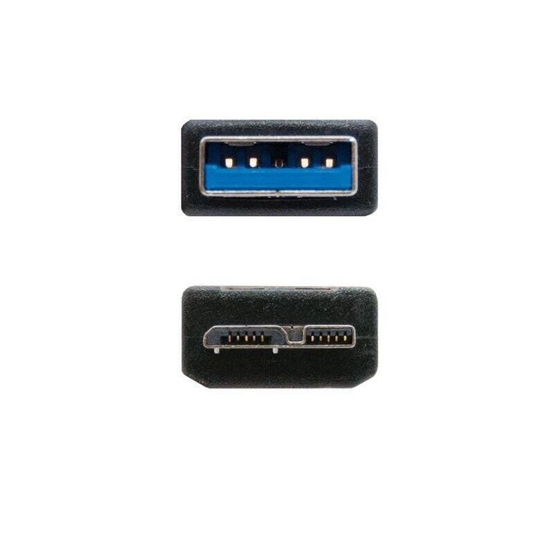Nanocable Cabo USB 3.0 Tipo A Macho a Micro USB B Macho 1 Metros Preto