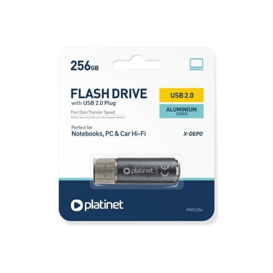 Pendrive Platinet Usb 2.0 X-Depo 256gb Preto